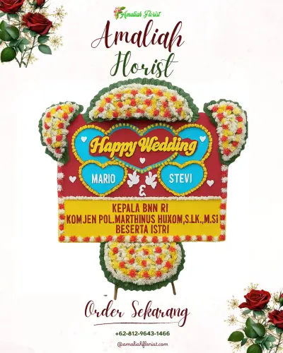 Karangan Papan Bunga Pernikahan di Nambangan Kidul
